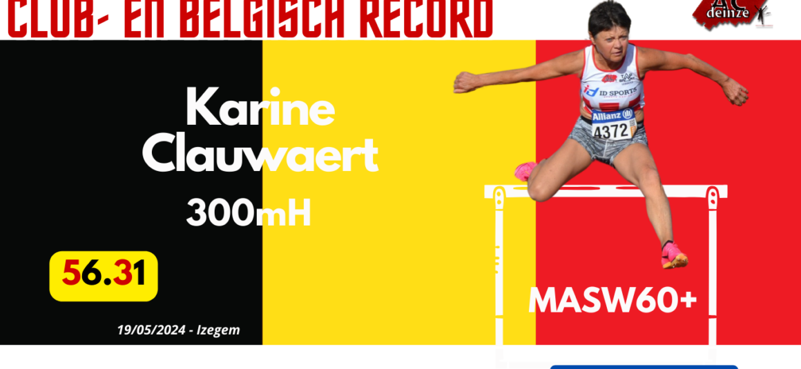 NATIONAAL RECORD – KARINE CLAUWAERT 300mH – Izegem 19/05