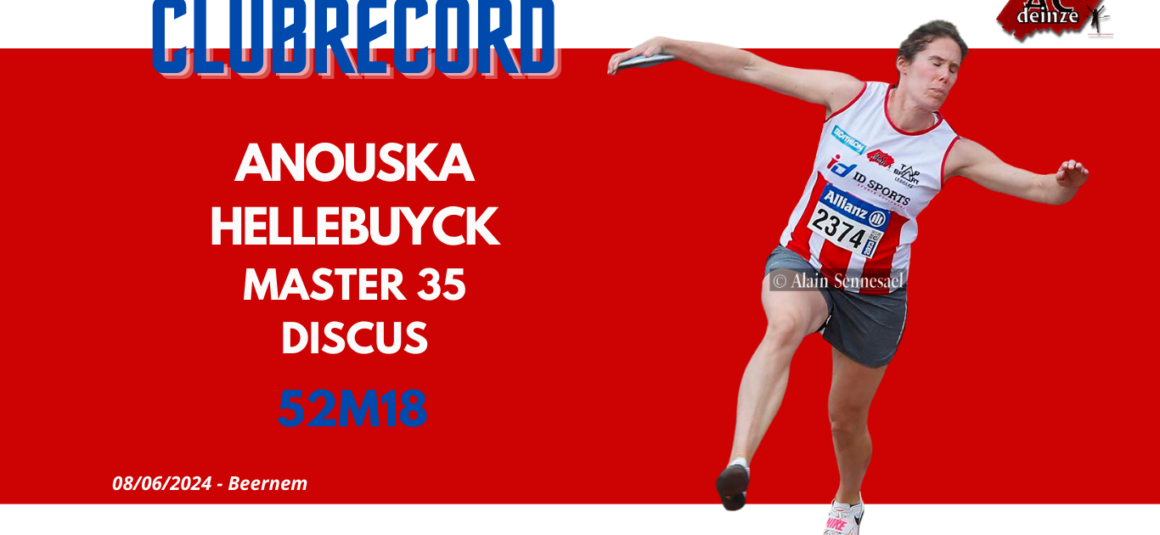 CLUBRECORD DISCUS VOOR ANOUSKA HELLEBUCK 