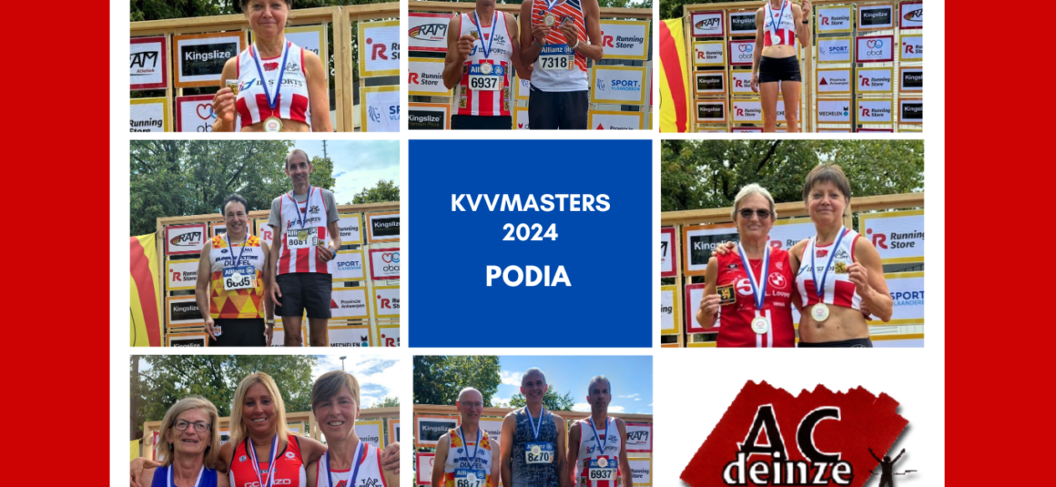 KVV MASTERS 2024 – Vier atleten brengen 5 gouden, 1 zilveren en 1 bronzen medailles mee naar Deinze!