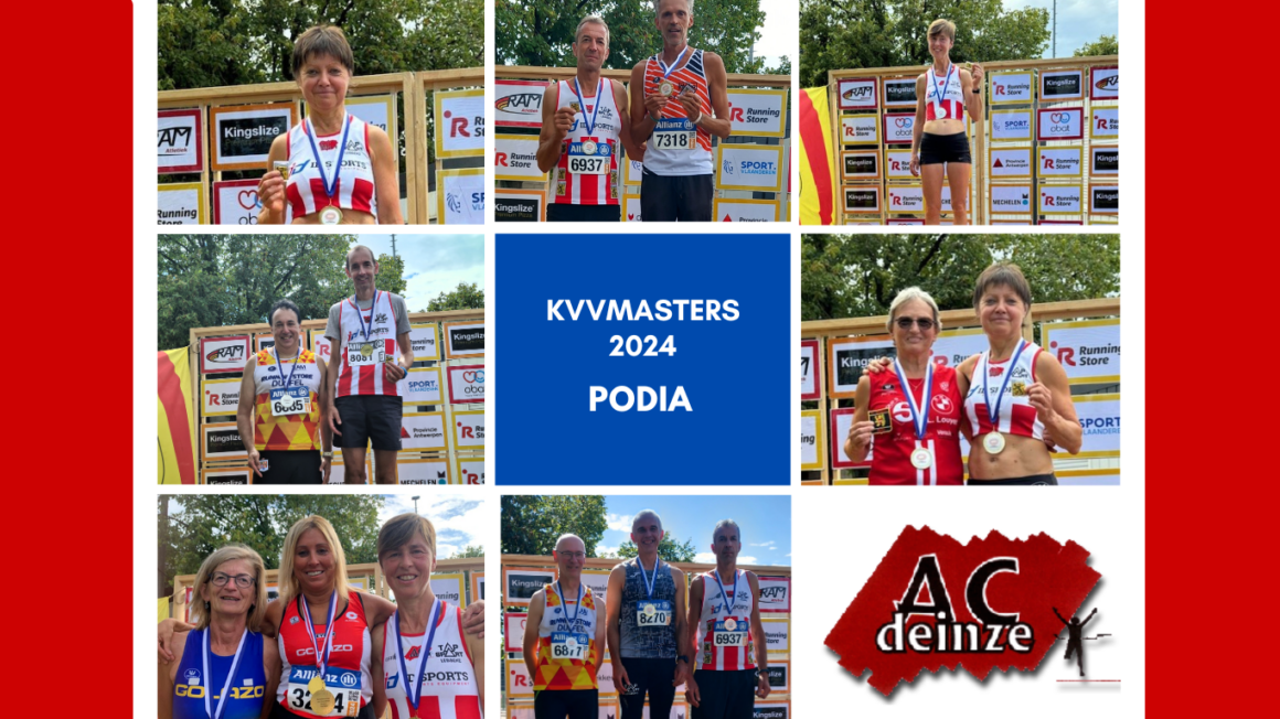 KVV MASTERS 2024 – Vier atleten brengen 5 gouden, 1 zilveren en 1 bronzen medailles mee naar Deinze!